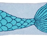 C&amp;F Home ~ MERMAID TAIL ~ 11.5 x 23 ~ Cotton/Acrylic/Poly ~ Hooked Pillo... - $28.05