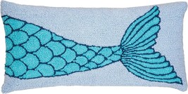 C&amp;F Home ~ MERMAID TAIL ~ 11.5 x 23 ~ Cotton/Acrylic/Poly ~ Hooked Pillow Cover - £22.01 GBP