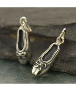 Sterling Silver Ballet Shoe Charm - Sports Charms 19x5mm - $35.61 CAD