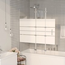 vidaXL Folding Shower Enclosure ESG 47.2&quot;x55.1&quot; White - $6,146.11 MXN