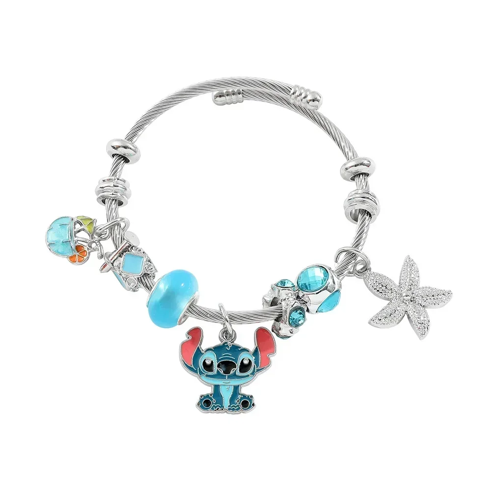 Disney Stitch Pandora Bracelet Cartoon Stitch Girl Bracelet DIY Beads -C - €3,39 EUR