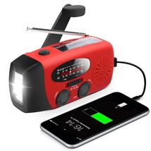 Emergency Hand Crank Radio With Led Flashlight For Emergency, Am/Fm Noaa Portabl - £24.79 GBP