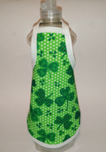 2 X ST. PATRICK&#39;S DAY Green Clover Fabric Dish Soap Bottle Apron 2 PACK - $8.40