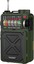 RE40 Portable Shortwave Radio FM/AM/SW/WB Receiver, 4000Mah Emergency - £53.21 GBP