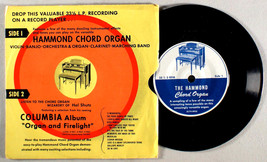 Hammond Chord Organ (7&quot; Sampler) (1956) Vinyl • Hal Shutz, Firelight, Columbia - £15.89 GBP