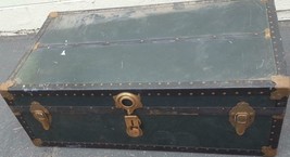 Antique Wooden Steamer Trunk - GDC - NEEDS TLC - GREAT TRUNK - MID-SIZE ... - $217.79