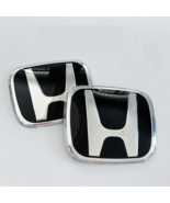 Black Front+Rear Honda H Badge Emblem For 2016-2022 5DR CIVIC FC1 FK5 FK... - $39.99