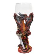 Ruth Thompson Elemental Dragon Wrath Blade Sword Glass Wine Goblet Chali... - $44.58 CAD