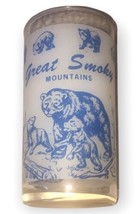 Great Smokey Mountains Vintage Souvenir Frosted Glass Bear Theme  - $15.80