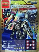 Bandai Digimon S1 D-CYBER Card Holographic Gold Stamp Alphamon - £64.14 GBP