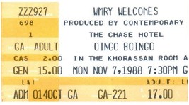 Oingo Boingo Ticket Stumpf November 7 1988 Charlottesville Virginia - $53.63