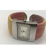 Vintage IK Quartz Cuff Bracelet Watch Rectangular Dial MERMAID Band New ... - £13.23 GBP
