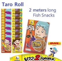 24, 48 Taro Roll 2m. Long snack  Fish Snack Spicy &amp; Bar-B-Q Flavor Low Fat - £35.56 GBP+