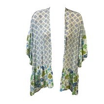 Look By M New York Open Front Cardigan Top Floral Print Sheer Lightweight OS NEW - $9.50