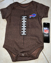 NWT NFL BUFFALO BILLS O/3 Month One Piece Creeper - Football Texture Pat... - $18.00