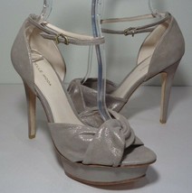 Pelle Moda Size 10 M MALA Taupe Suede Heeled Platform Sandals New Women&#39;s Shoes - £117.64 GBP