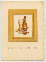 Schlitz The Beer That Made Milwaukee Famous Menu Hollywood Supper Clubs 1954 - £25.32 GBP