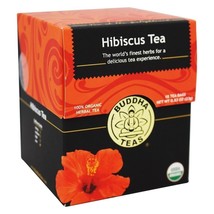 Buddha Teas 100% Organic Herbal Hibiscus Tea, 18 Tea Bags - £8.99 GBP