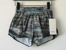 Nwt Lululemon DGTO/TRNV Multi Color Hotty Hot Low Rise Lined Shorts 4&quot; Tall 2 - £56.87 GBP