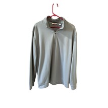 Izod Mens Size XL Gray 1/4 Zip Pullover Long Sleeve Knit Top Shirt - £14.11 GBP