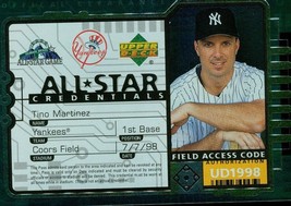 1998 Upper Deck All Star Credentials Tino Martinez 24 Yankees - £0.79 GBP