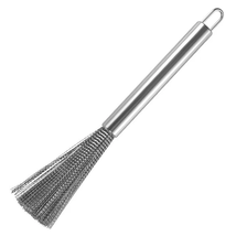 Long Handle Stainless Steel Kitchen Brush - Anti-Rust Pot Scrubber - £11.05 GBP