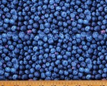 Cotton Blueberries Blueberry Berries Fruits Food Fabric Print by Yard D5... - $12.95