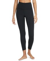 Nike Womens Crochet-Trimmed 7/8 High-Waist Yoga Tights Size X-Small Color Black - £28.14 GBP