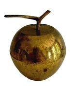 C1970 Brass Apple Storage Container MCM Decoration India Collectible E78 - €25,70 EUR