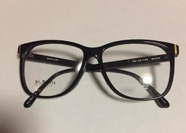 VTG New Romulus St. Moritz Black Plastic Hipster Rx Eyeglass Frames Harry Carey - £7.99 GBP