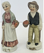 Vintage Grandma &amp; Grandpa Farm Couple Porcelain Figurines 4.5 tall - $18.91 CAD