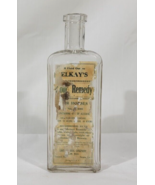 Antique Elkay&#39;s Colic Remedy For Horses Bottle Paper Label - $25.74