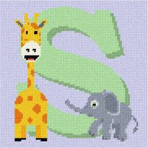 Pepita Needlepoint kit: Letter S Baby Animals, 7&quot; x 7&quot; - $50.00+