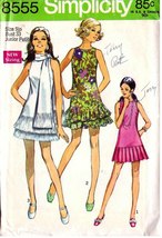 Junior Petite Mini-Dresses Vintage 1969 Simplicity Pattern 8555 Size 9 U... - £9.43 GBP