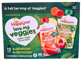 HappyTOT Organics Love My Veggies Variety Pack Stage 4 Pouch 12 x 4.22 O... - $29.81