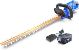 40V 24&quot; Cordless Hedge Trimmer: Strong Electric Trimmer With 2 X 0Ah Bat... - £152.50 GBP