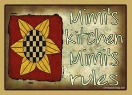 Mimi&#39;s Kitchen Mimi&#39;s Rules Cute Sunflower Kitchen Fridge Magnet 2.5X3.5 NEW B8 - £4.59 GBP