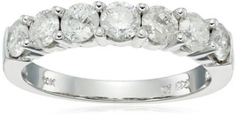 10k White Gold 7-Stone Size 8 Diamond Ring - £309.33 GBP