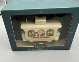 Ornament Lenox Holiday Village Collection Santa&#39;s Express Caboose  1992 Boxed - £16.83 GBP