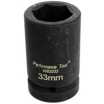 Wilmar Corp. / Performance Tool 1" DR Budd Wheel Socket 33MM - $1,405.54 MXN