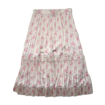 Polo Ralph Lauren Jaclyn Pleated Midi in Gentle Floral Vine Satin Skirt ... - $72.00