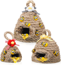 Bee Hive Decor Honey Bee Tiered Tray Decor 3 Pieces Spring Bee Decorations Mini - £28.83 GBP