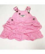 Oshkosh Bgosh Baby Girls Vestbak Overall Dress Jumper Sz 9 Months Pink - $216.15 MXN