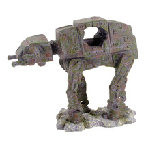 Space Battle Tank Aquarium Ornament – Sci-Fi Walker Decor – Fish-Safe Resin - $22.99