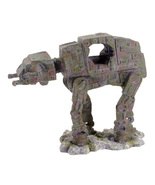 Space Battle Tank Aquarium Ornament – Sci-Fi Walker Decor – Fish-Safe Resin - $22.99