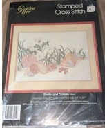 Golden Bee-Shells and Daisies Golden Bee Stamped Cross Stitch - $9.49