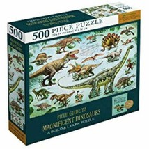 Magnificent Dinosaurs 500-Piece Puzzle and Booklet: (Jigsaw Puzzles for Kids and - £15.39 GBP