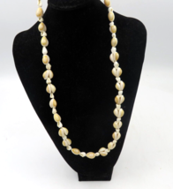 Vintage Mini Conch Sea Shell Necklace - Beaded Lei - Long - 32 Inches - £13.89 GBP