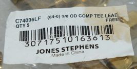 Jones Stephens C74036LF 3/8 Inch Comp Tee Lead Free Quantity 5 image 3