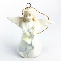 Vintage Porcelain Christmas Ornament Angel  - $12.61